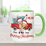 Bend Me Over I Mean Merry Christmas - Personalized Couple Accent Mug