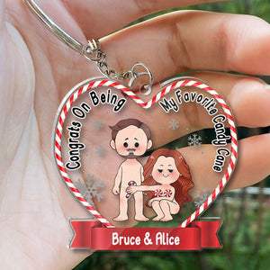 Congrats On Being My Favorite - gift for husband, wife - Personalized Transparent Keychain