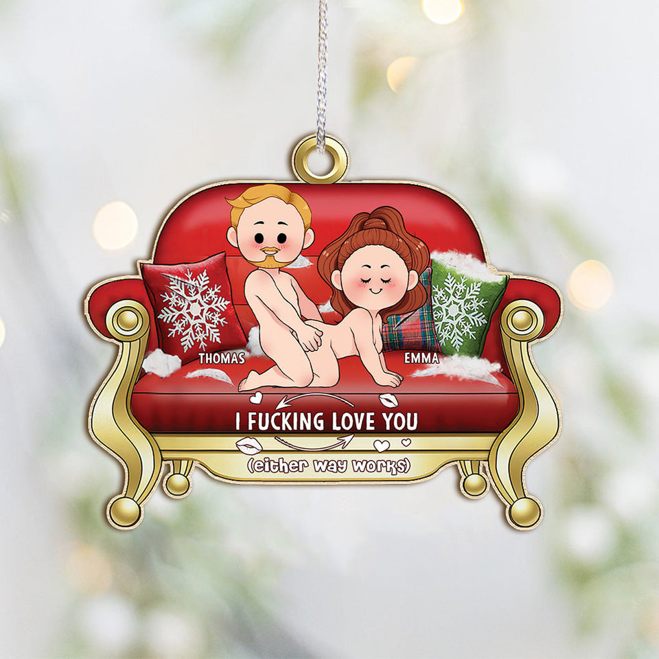 I Love You - Personalized Couple Ornament