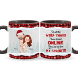 Of All Weird Things - Personalized Couple Accent Mug