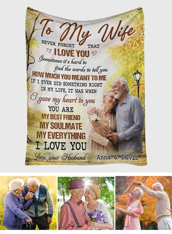 Never Forget That I Love You - Personalized Couple Blanket