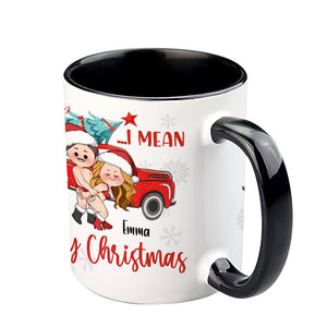 Bend Me Over I Mean Merry Christmas - Personalized Couple Accent Mug