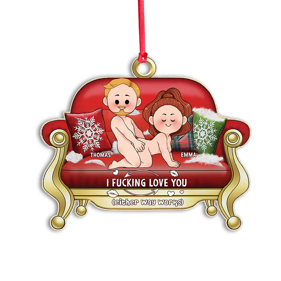 I Love You - Personalized Couple Ornament