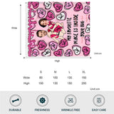 My Favorite Place Is Inside Your Hug Heart Candy - Personalized Couple Blanket