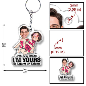 I'm Yours - Personalized Couple Transparent Keychain