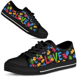 Puzzle Pieces Autism Awareness Low Top Shoes 0622