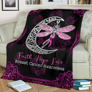 Never Give Up Breast Cancer Awareness Blanket 0622