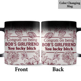 Congrats On Being My Girlfriend / Boyfriend / Wife / Husband You Lucky - gift for husband, boyfriend, wife, girlfriend - Personalized Mug