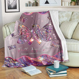 Faith Hope Love Breast Cancer Awareness Blanket 0622