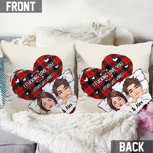 I Love You - Personalized Couple Throw Pillow