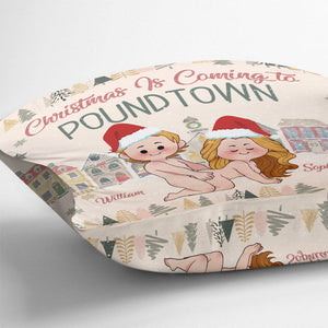 Merry Christmas In Poundtown - gift for husband, boyfriend, girlfriend - Personalized Throw Pillow