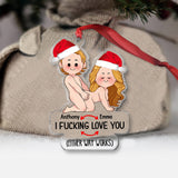 I Love You - Personalized Couple Ornament