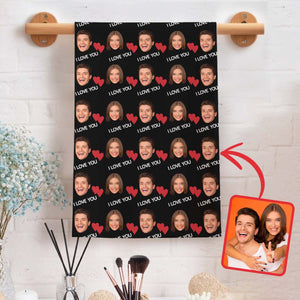 I Love You - Personalized Couple Towel