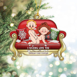 I Love You - Personalized Couple Ornament