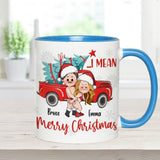 Bend Me Over I Mean Merry Christmas - Personalized Couple Accent Mug