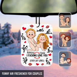 I Love You - gift for husband, wife, boyfriend, girlfriend - Personalized Rectangle Air Freshener