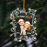 You Turn Me On - Personalized Couple Transparent Ornament