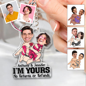 I'm Yours - Personalized Couple Transparent Keychain