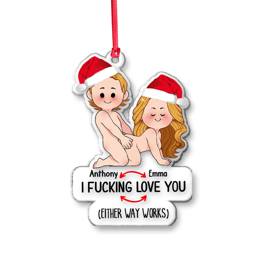 I Love You - Personalized Couple Ornament