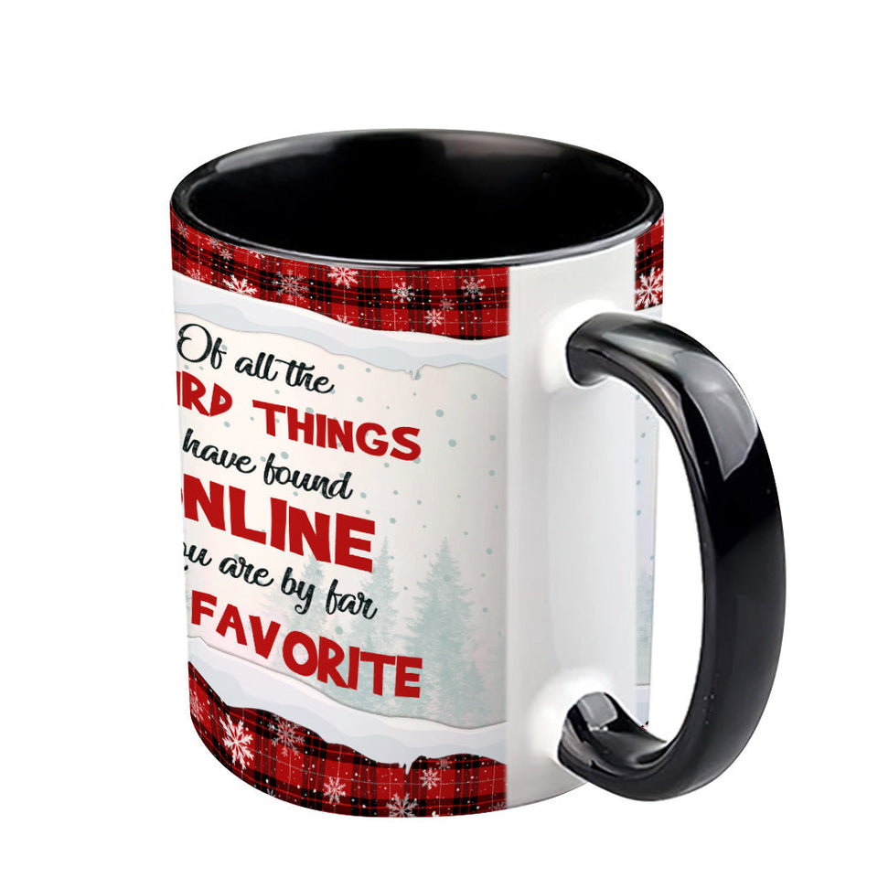 Of All Weird Things - Personalized Couple Accent Mug