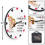 I Love You - gift for husband, wife, boyfriend, girlfriend - Personalized Wall Clock