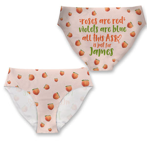 Roses Are Red Violets Are Blue - Personalized Couple Women Briefs