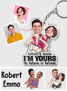 I'm Yours - Personalized Couple Transparent Keychain