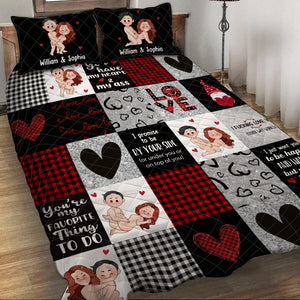 I Love You - gift for husband, wife, boyfriend, girlfriend - Personalized Quilt Set