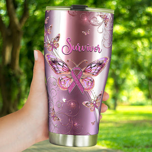 Survivor Breast Cancer Awareness Tumbler 0622