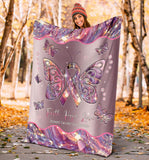 Faith Hope Love Breast Cancer Awareness Blanket 0622
