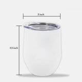 I Wear Teal And Purple - Personalized Suicide Prevention Wine Tumbler