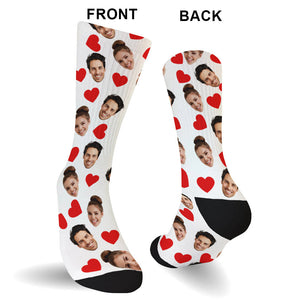 Funny Icon Pattern - Personalized Couple Socks