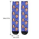 Custom Face Party Pattern - Personalized Couple Socks