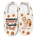 Congrats On Being My Favorite - gift for wife, husband, boyfriend, girlfriend - Personalized Slippers