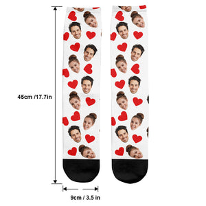 Funny Icon Pattern - Personalized Couple Socks