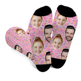 Custom Face Sweet Candy - Personalized Couple Socks