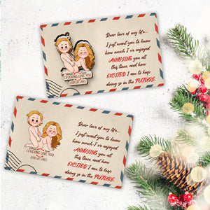 I Love You - gift for husband, wife, boyfriend, girlfriend - Personalized Wooden Card Pop Out Ornament