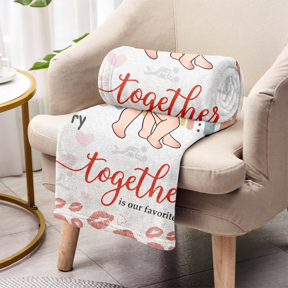 Together Is Our Favorite Place To Be - Personalized Couple Blanket