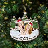 Together Is Our Favorite Place To Be - gift for husband, wife, girlfriend, boyfriend - Personalized Ornament