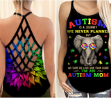 Elephent Autism Awareness Autism Mom - Cross Tank Top 0921