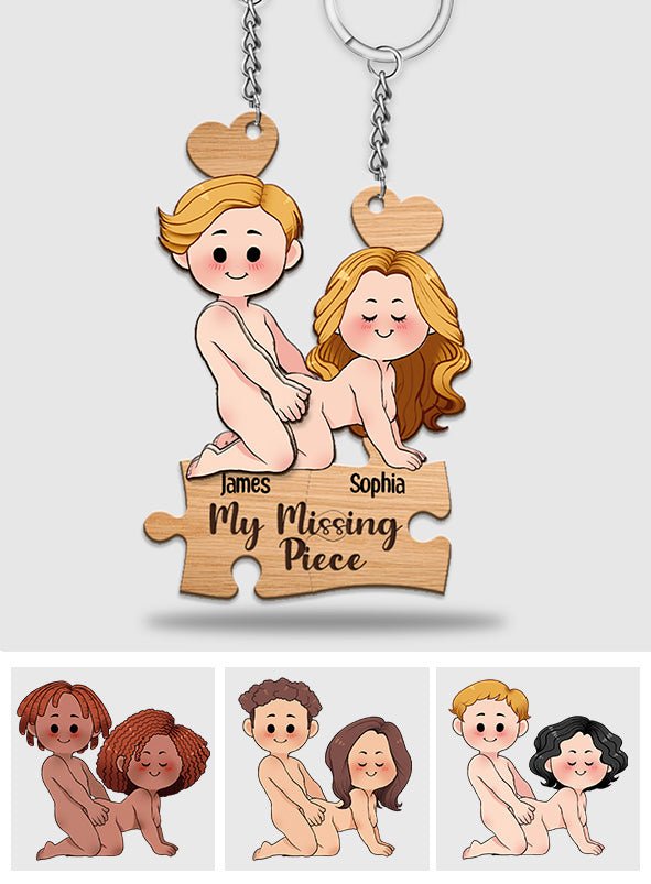 My Missing Piece - Personalized 3 Layered & 1 Layered Couple Keychain