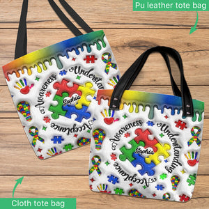 Autism Awareness - Personalized Autism Awareness Tote Bag