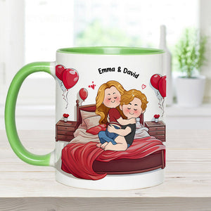 My Favorite Place Is Your Huge D Inside Of Me - Personalized Couple Accent Mug