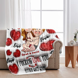 I Love You - Personalized Couple Blanket