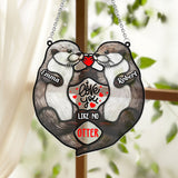 I Love You Like No Otter - Personalized Couple Window Hanging Suncatcher Ornament