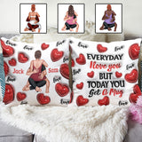 Everyday I Love You - Personalized Couple Throw Pillow