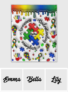 Autism Awareness - Personalized Autism Awareness Blanket
