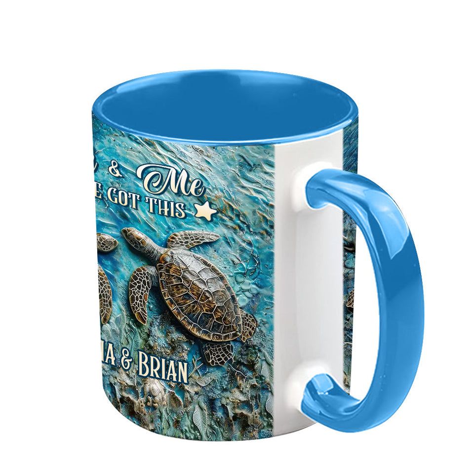 You, Me & The Sea - Personalized Couple Accent Mug