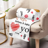 I Love Seeing You Naughty - Personalized Couple Blanket