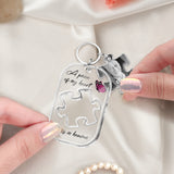 A Piece Of My Heart Lives In Heaven - Personalized Memorial Keychain with Charms